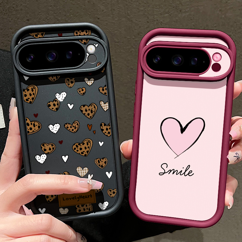 Love Heart Patterned TPU Phone - Google Pixel 9 评论和价格
