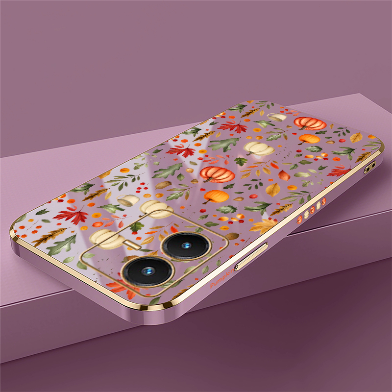 Autumn Leaf Pumpkin Case For V - Vivo V40 评论和价格