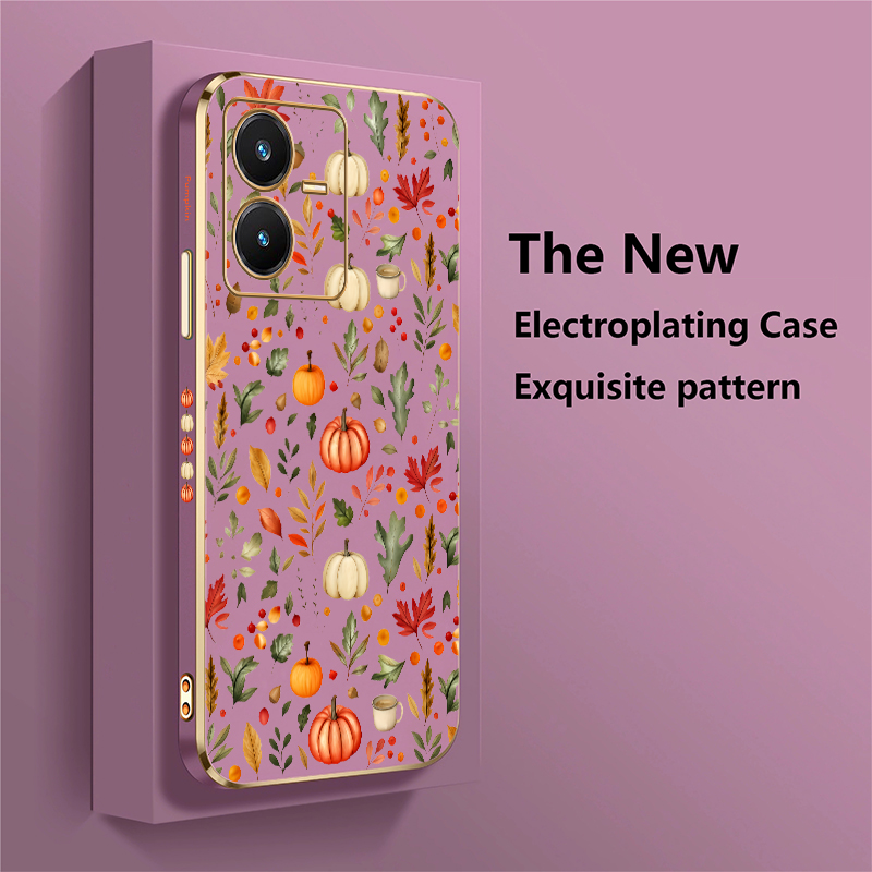 Autumn Leaf Pumpkin Case For V - Vivo V40 评论和价格